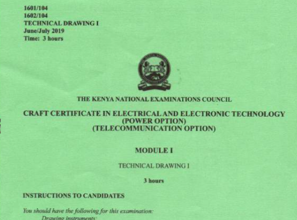 Certificate in electrical and electronic engineering module 1 KNEC past papers