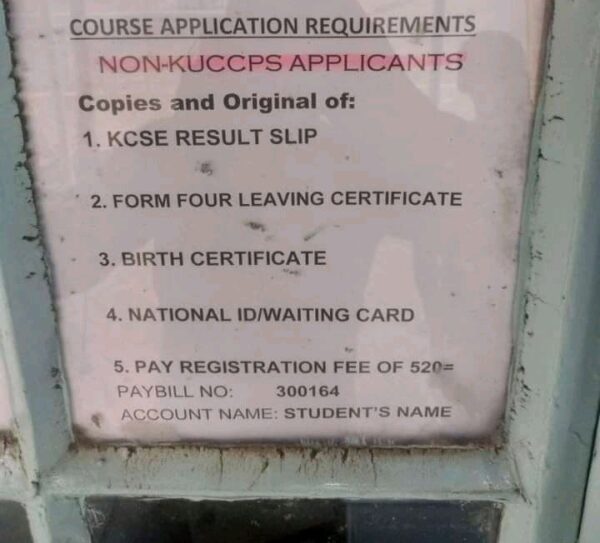 Course application requirements forms how to apply TVETS