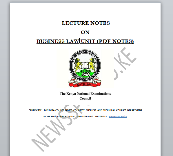 Business law notes pdf