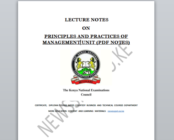 Principles and practice of management ppm notes pdf