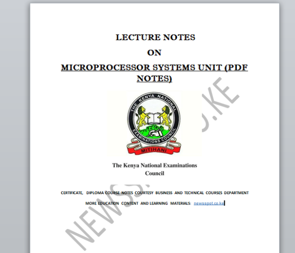 Microprocessor systems notes pdf