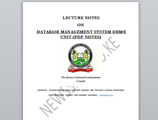Database management system DBMS notes pdf » newsspot.co.ke