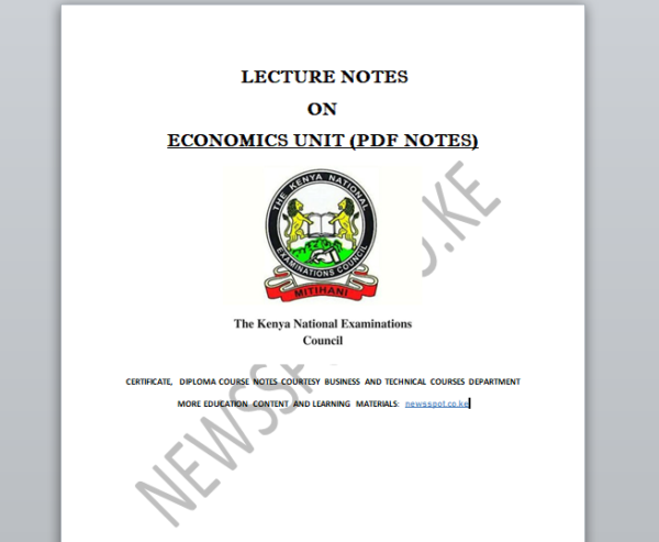 Economics notes pdf
