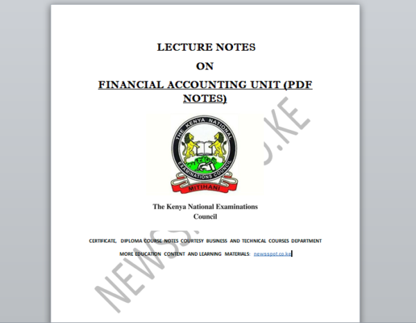 Financial accounting notes pdf