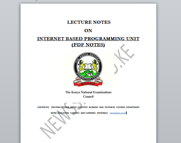 Internet based programming IBP notes pdf