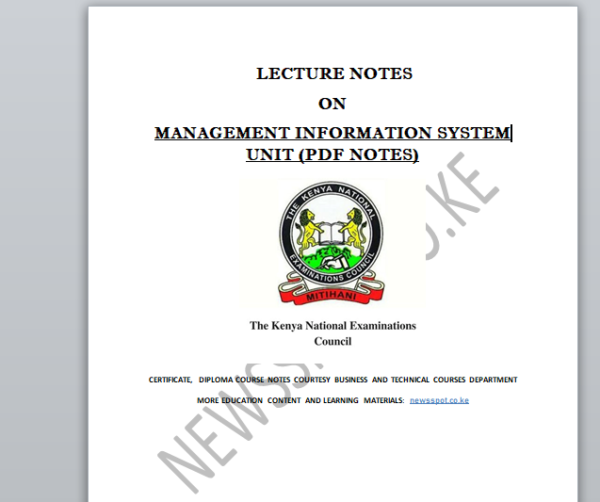 Management information system notes pdf